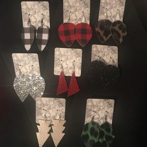 Leather earrings